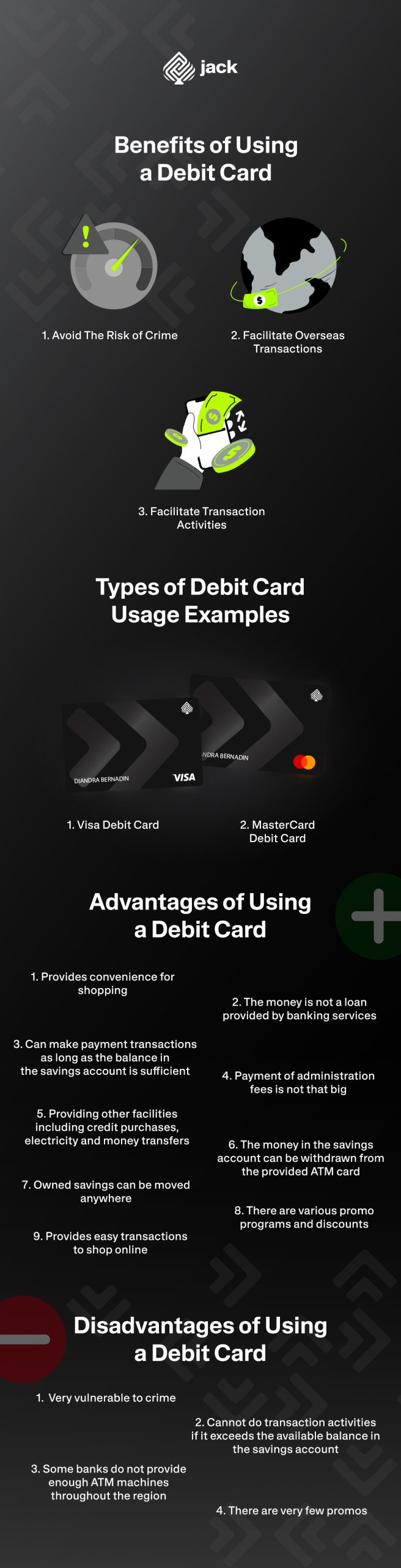 Benefits of Using a Debit Card in Infographic