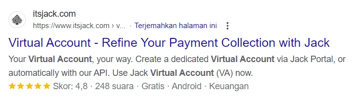 Virtual Account Jack Finance Google Search Results
