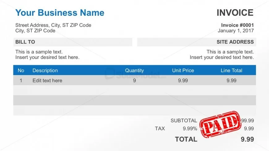 Template Invoice